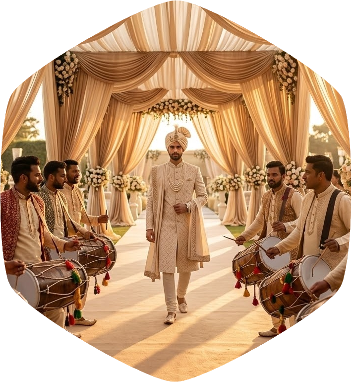 Wedding Baraat Dhol Wala in Jaipur Delhi NCR
