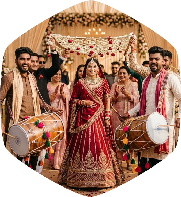 Bride Entry Dhol Wala in Jaipur Delhi NCR