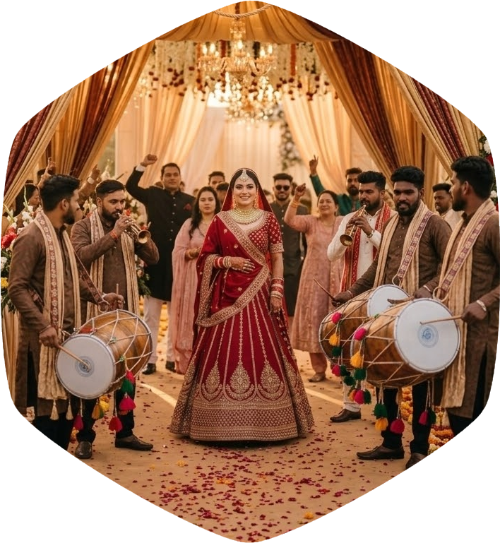 Bride Entry Dhol Wala in Jaipur Delhi NCR